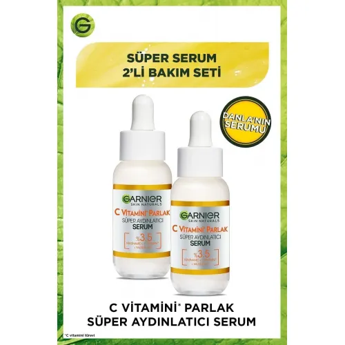 Garnier C Vitamini Parlak Aydınlatıcı 2x30 ml Serum Garnier C Vitamini Parlak Aydınlatıcı 2x30 ml Serum