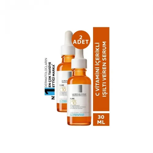 La Roche-Posay Pure Vitamin C10 Antioksidan 2 Adet 30 ml Serum La Roche-Posay Pure Vitamin C10 Antioksidan 2 Adet 30 ml Serum