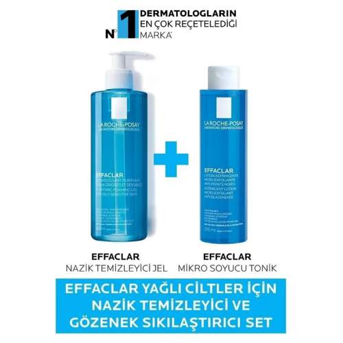 La Roche-Posay 400 ml Effaclar Temizleme Jeli ve 200 ml Effaclar Tonik La Roche-Posay 400 ml Effaclar Temizleme Jeli ve 200 ml Effaclar Tonik