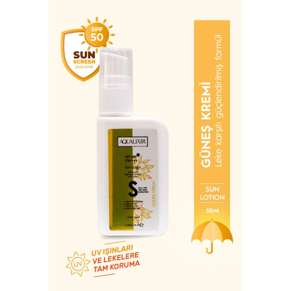 Leke Karşıtı Tüm Ciltler Için Yüksek Korumalı 50 Spf Güneş Kremi 50 ML