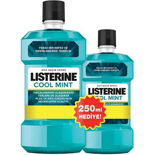 Listerine 500 ml + 250 ml Cool Mint Ağız Suyu Listerine 500 ml + 250 ml Cool Mint Ağız Suyu