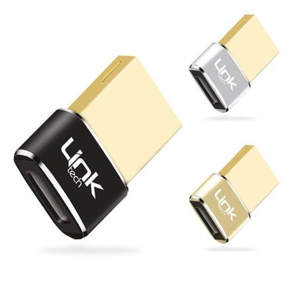 Linktech O191 Type-C - Usb-A Dönüştürücü Metal Adaptör altin-altin