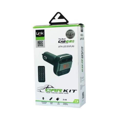 Link Tech GR8 3.4A Şarj Destekli LCD Ekranlı Kumandalı FM Transmitter Link Tech GR8 3.4A Şarj Destekli LCD Ekranlı Kumandalı FM Transmitter