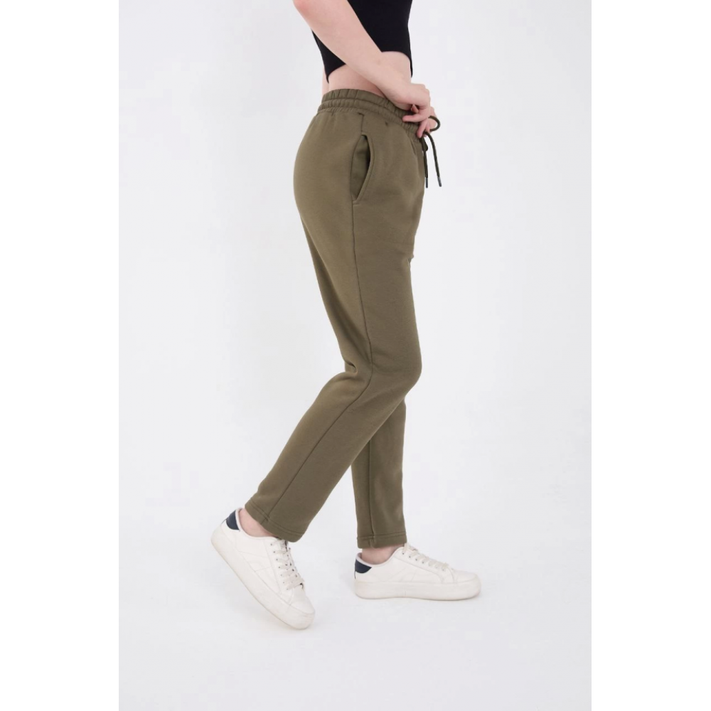 Unisex Üç İplik Basic Eşofman Pantolon - Hakİ