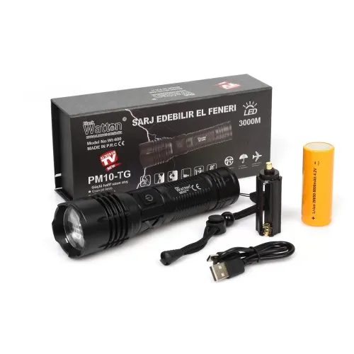 3000 Lümen Güçlü El Feneri Wt-600 3000 Lümen Güçlü El Feneri Wt-600