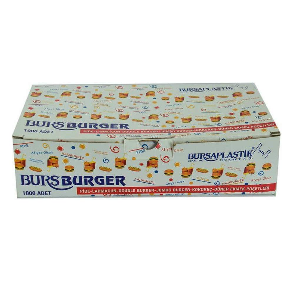 Bursburger Pide Lahmacun Burger Kokoreç Döner Ekmek Hışır Poşeti 13X26 1000 Adet Bursburger Pide Lahmacun Burger Kokoreç Döner Ekmek Hışır Poşeti 13X26 1000 Adet