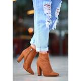 Taba Süet Topuklu Bot