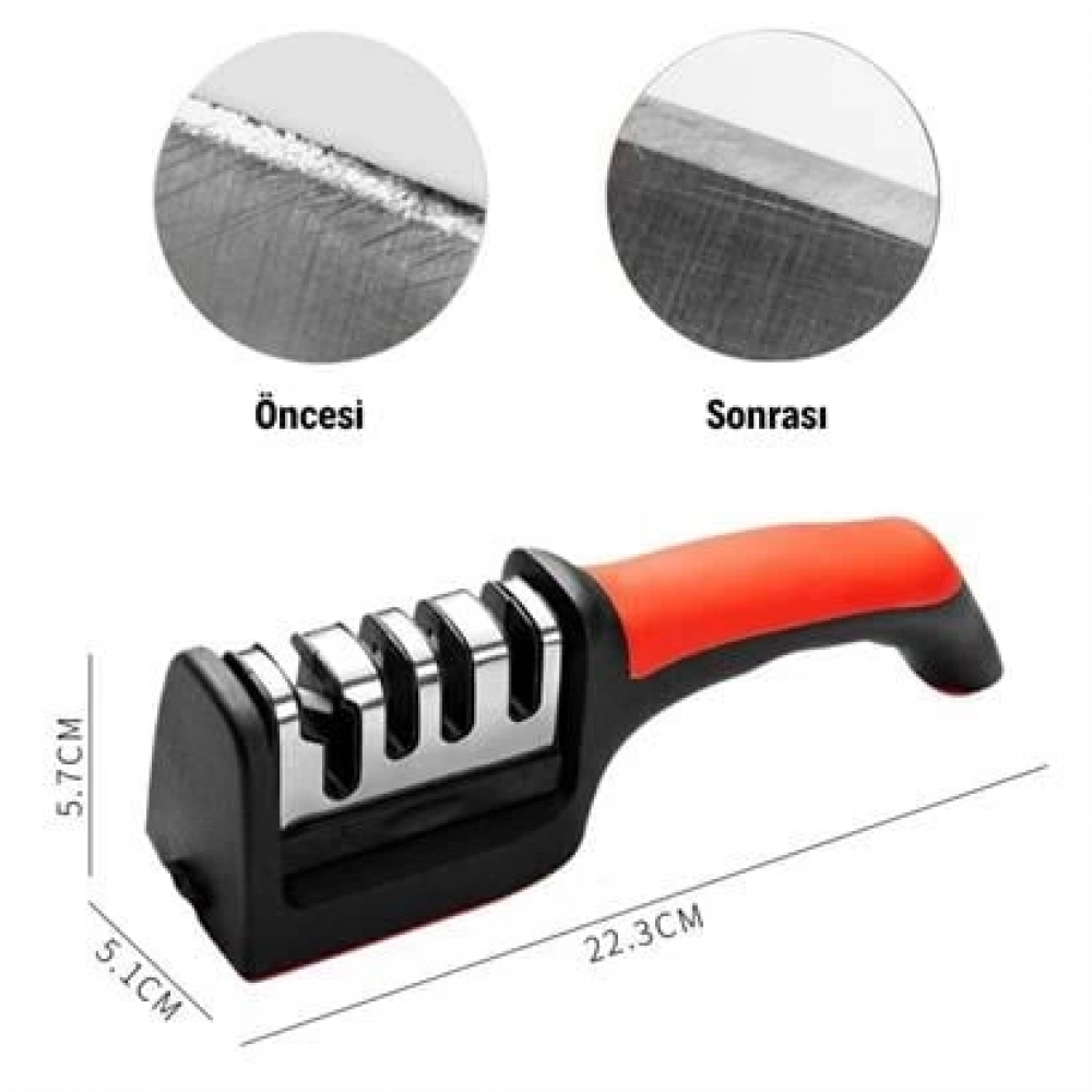 4 Aşamalı Kaymaz Tabanlı Hızlı Bıçak Ve Makas Bileme Aracı - Keskin Ve Pratik Kullanım 4 Aşamalı Kaymaz Tabanlı Hızlı Bıçak Ve Makas Bileme Aracı - Keskin Ve Pratik Kullanım