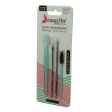 Profesyonel Pratik Yüz Bakım Seti - 2 Li Akne Aparatı Kaş Usturası Maskara Fırçası 4 Lü Set 1 Adet Profesyonel Pratik Yüz Bakım Seti - 2 Li Akne Aparatı Kaş Usturası Maskara Fırçası 4 Lü Set 1 Adet