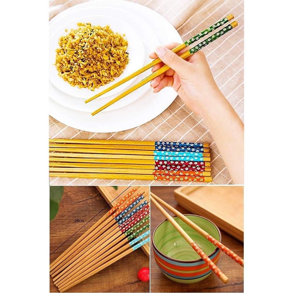 Bambu Chopstick Çubuk Yemek Çubuğu Yıkanabilir Tekrar Kullanılabilir (10 Çift- 20 Adet ) Bambu Chopstick Çubuk Yemek Çubuğu Yıkanabilir Tekrar Kullanılabilir (10 Çift- 20 Adet )