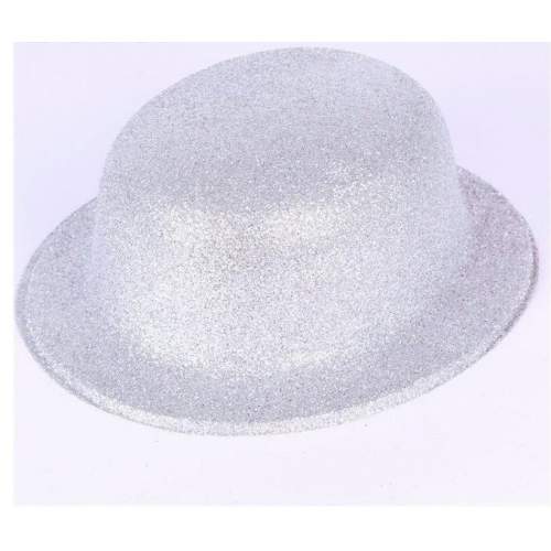 Gümüş Renk Yuvarlak Simli Plastik Parti Şapkası Gümüş Renk Yuvarlak Simli Plastik Parti Şapkası