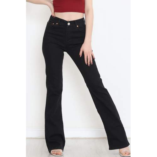 İspanyol Paça Kot Pantolon Siyah1 İspanyol Paça Kot Pantolon Siyah1