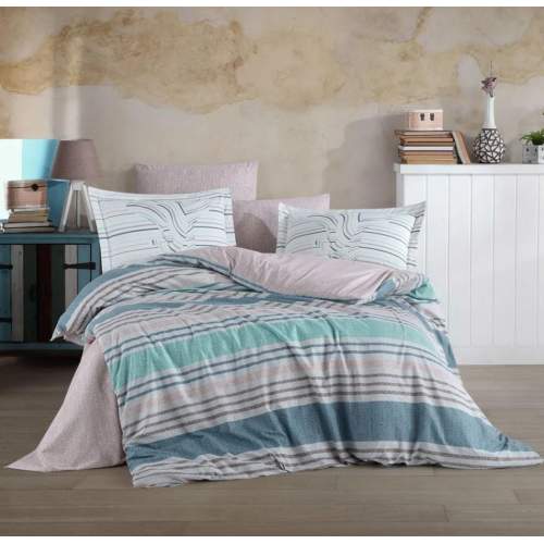 Çift Kişilik Ranforce Nevresim Takımı Debora Turkuaz Çift Kişilik Ranforce Nevresim Takımı Debora Turkuaz