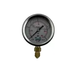 Ø 63 - 0 - 4 BAR 1/4 ALTTAN ÇIKIŞLI GLİSERİNLİ MANOMETRE (Lisinya)