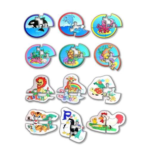 12 Set - 42 Parça Deniz Canlıları ve Hayvanlar 2+ Keçe Yapboz - 2 Yaş Puzzle 12 Set - 42 Parça Deniz Canlıları ve Hayvanlar 2+ Keçe Yapboz - 2 Yaş Puzzle