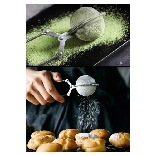 Pratik Paslanmaz Çelik Un Kakao Pudra Şekeri Eleği -Maşalı Bitki Çayı Demleme Süzgeci Pratik Paslanmaz Çelik Un Kakao Pudra Şekeri Eleği -Maşalı Bitki Çayı Demleme Süzgeci