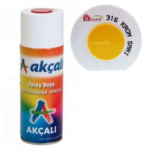 Akçalı Sprey Boya 400 ml 316 Krom Sarı Akçalı Sprey Boya 400 ml 316 Krom Sarı