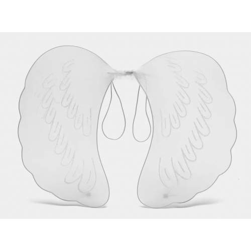 Beyaz Renk Ortası Beyaz Tüylü Tül Peri Kanadı 40x50 cm Beyaz Renk Ortası Beyaz Tüylü Tül Peri Kanadı 40x50 cm