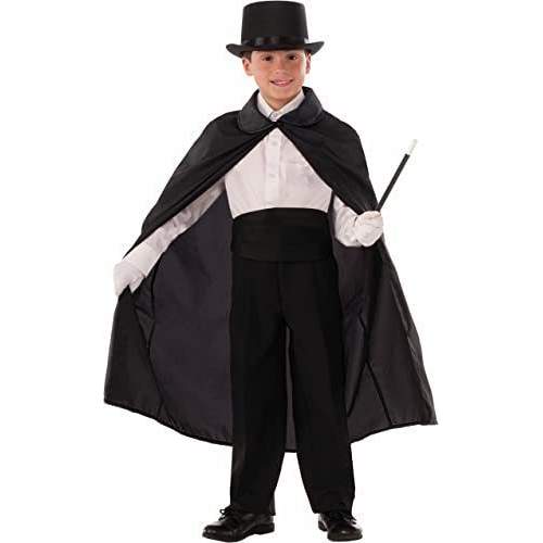 Sihirbaz Pelerini 90 cm ve Sihirbaz Şapkası Siyah Renk Çocuk Boy Sihirbaz Pelerini 90 cm ve Sihirbaz Şapkası Siyah Renk Çocuk Boy