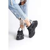 Lisinya948 Bağcıklı Ortopedik Taban Triko Detaylı Kadın Spor Ayakkabı ST Siyah/Gri Lisinya948 Bağcıklı Ortopedik Taban Triko Detaylı Kadın Spor Ayakkabı ST Siyah/Gri