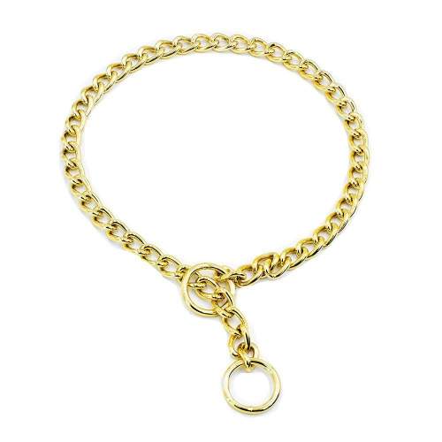 Eğitim Serisi Zincirli Köpek Boyun Tasması 3,5x55 cm - Gold Eğitim Serisi Zincirli Köpek Boyun Tasması 3,5x55 cm - Gold