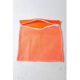 Turuncu - Fermuarlı - Hassas Çamaşır Terlik  Ayakkabı Yıkama Filesi Büyük Boy