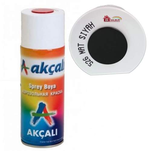 Akçalı Sprey Boya 400 ml 526 Mat Siyah Akçalı Sprey Boya 400 ml 526 Mat Siyah