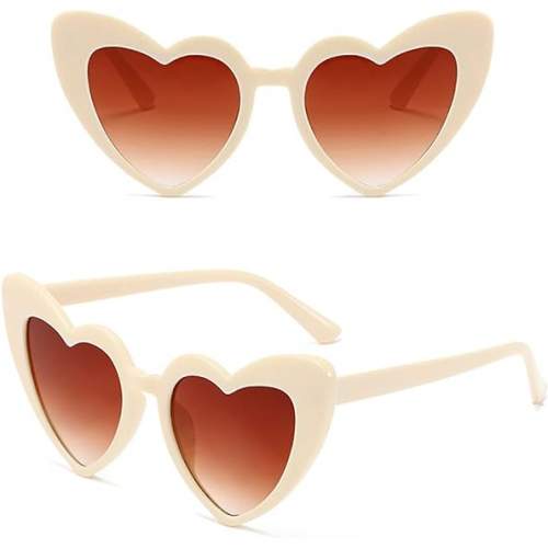 Krem Renk Kalp Şekilli Parti Gözlüğü 15x5 cm Krem Renk Kalp Şekilli Parti Gözlüğü 15x5 cm