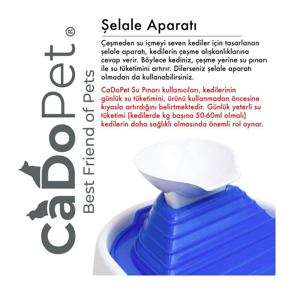 Kedi Köpek Su Pınarı Şelale 2 Litre - 5 volt ( usb'li ) Pembe