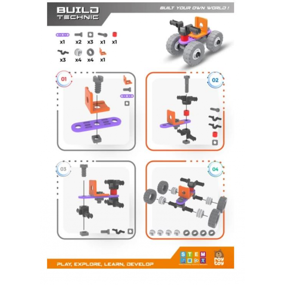 Sök Tak 21 Parça ATV Build Technic - 4100101-2-21 (Lisinya)