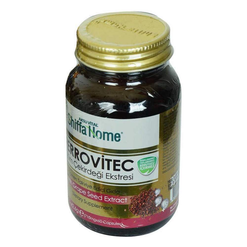 Shiffa Home Ferrovitec Üzüm Çekirdeği Ekstresi Diyet Takviyesi 710 Mg x 60 Kapsül Shiffa Home Ferrovitec Üzüm Çekirdeği Ekstresi Diyet Takviyesi 710 Mg x 60 Kapsül