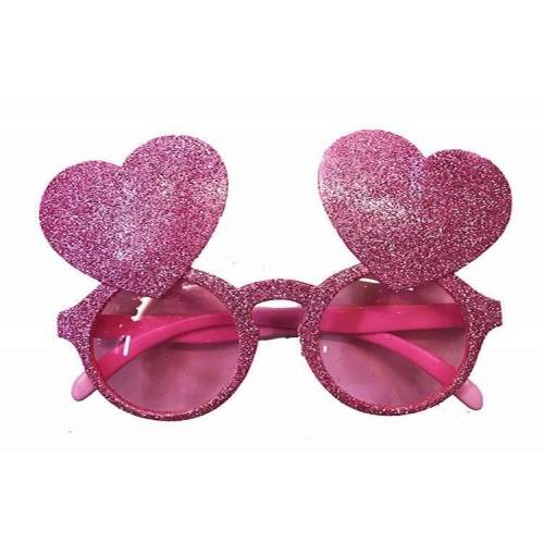 Pembe Renk Sim İşlenmiş Kalp Figürlü Parti Gözlüğü Pembe Renk Sim İşlenmiş Kalp Figürlü Parti Gözlüğü