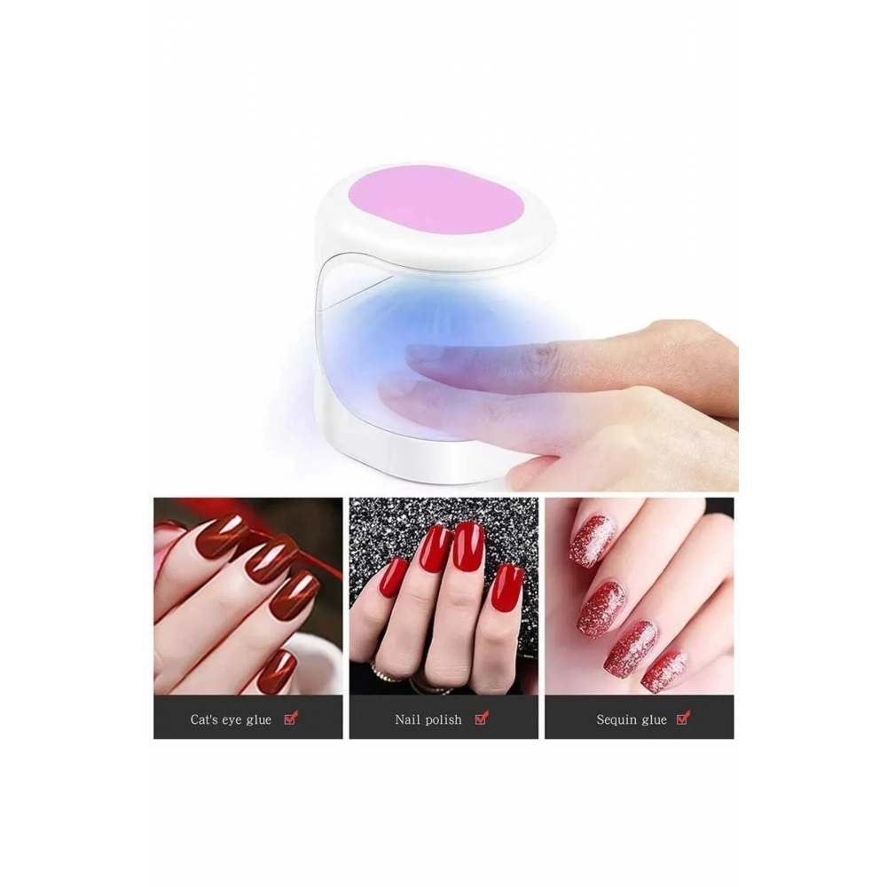 Mini Uv Led Işık Oje Tırnak Kurutucu Tasarımlı Express Protez Tırnak Kiti Kurutma Cilası Mini Uv Led Işık Oje Tırnak Kurutucu Tasarımlı Express Protez Tırnak Kiti Kurutma Cilası