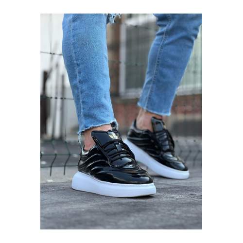 Siyah Rugan Erkek Casual Ayakkabı Siyah Rugan Erkek Casual Ayakkabı