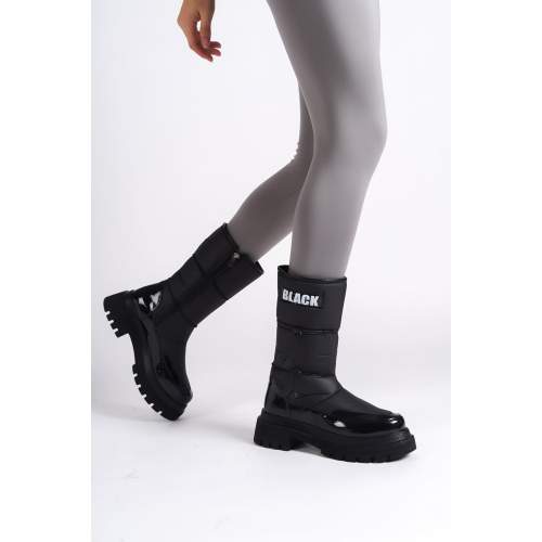 Lisinya948 Lastikli Fermuarlı Suya ve Soğuğa Dayanıklı Paraşüt Kumaş Rugan Kadın Bot ST Siyah Lisinya948 Lastikli Fermuarlı Suya ve Soğuğa Dayanıklı Paraşüt Kumaş Rugan Kadın Bot ST Siyah