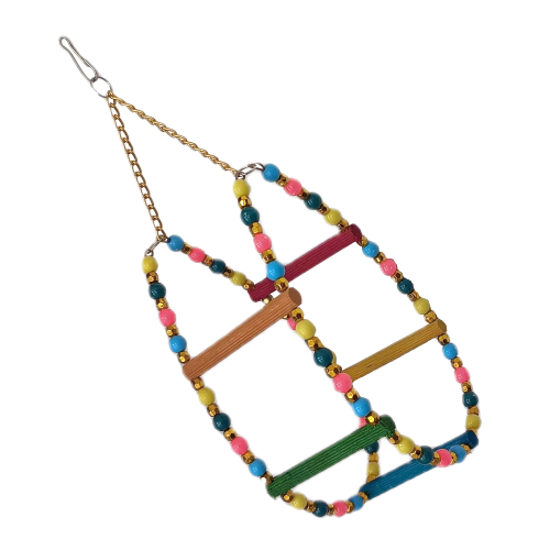 Renkli Boncuklu Ve Merdivenli Damla Kuş Salıncağı 9-24 cm Renkli Boncuklu Ve Merdivenli Damla Kuş Salıncağı 9-24 cm