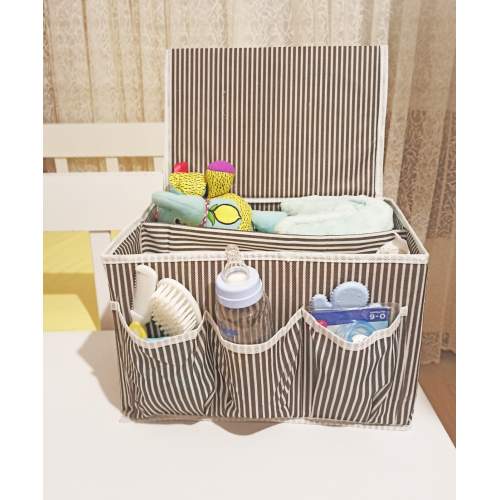 Bebek Beşik Başucu Düzenleyici Kapaklı 5 Bölmeli Organizer Bebek Beşik Başucu Düzenleyici Kapaklı 5 Bölmeli Organizer