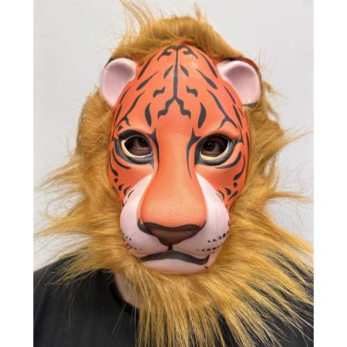 Kahverengi Yeleli Eva Malzeme Mega Aslan Peluş Maske 9 No Kahverengi Yeleli Eva Malzeme Mega Aslan Peluş Maske 9 No