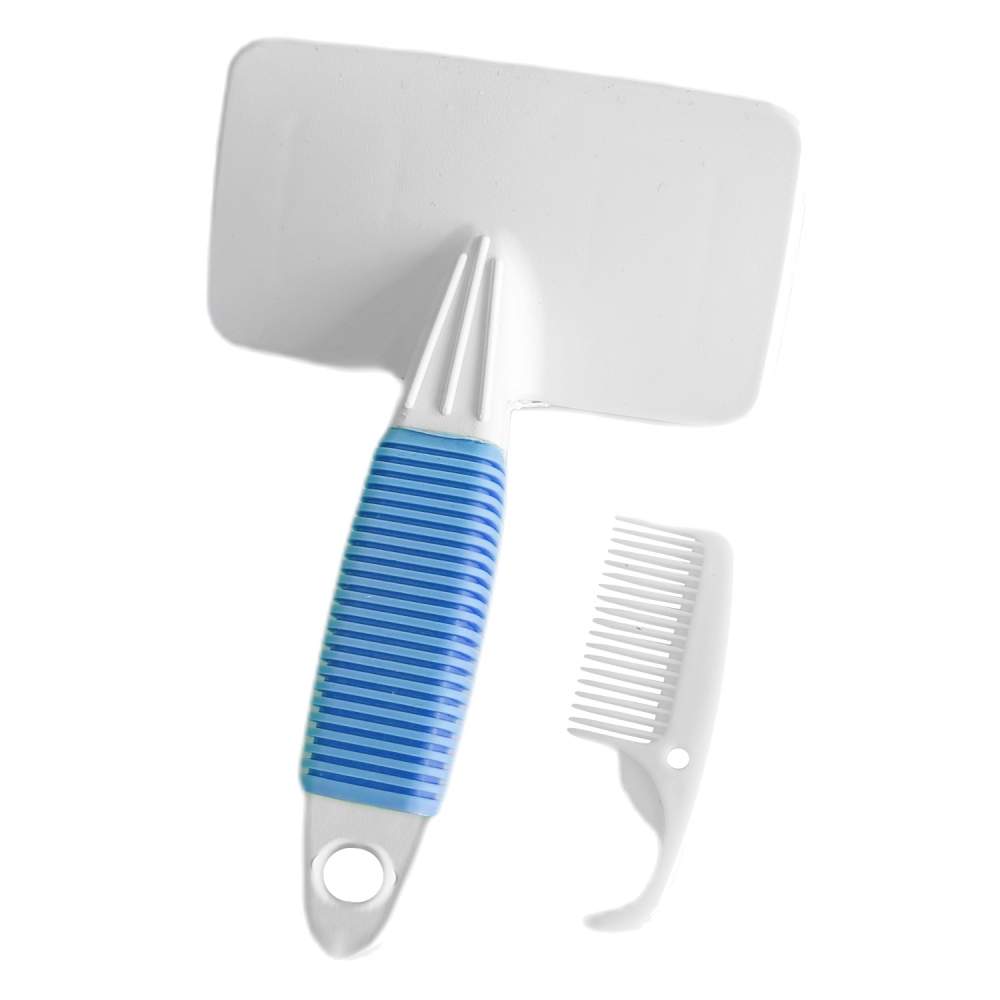 Temizleme Aparatlı Kedi Köpek Tarağı 7 cm-14 cm Small Mavi
