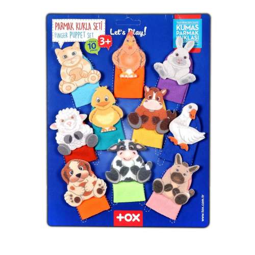 Evcil Hayvanlar 10 Parça Parmak Kukla , Eğitici Oyuncak