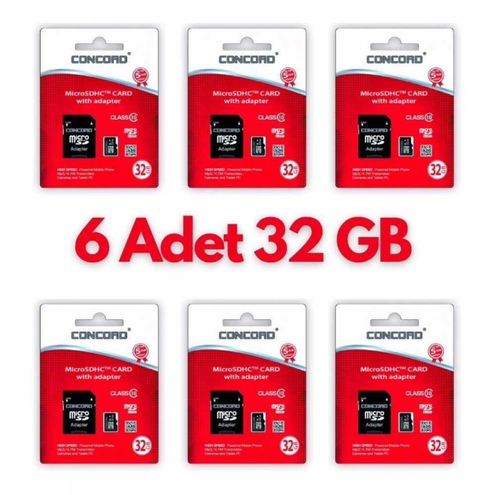 6 Adet Ultrahız 32gb Micro Sd Hafıza Kartı: Yüksek Performans Ve Geniş Depolama Kapasitesi 6 Adet Ultrahız 32gb Micro Sd Hafıza Kartı: Yüksek Performans Ve Geniş Depolama Kapasitesi