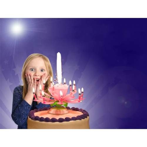 Müzikli Kendinden Açılan Sihirli Pasta Mumu Müzikli Kendinden Açılan Sihirli Pasta Mumu