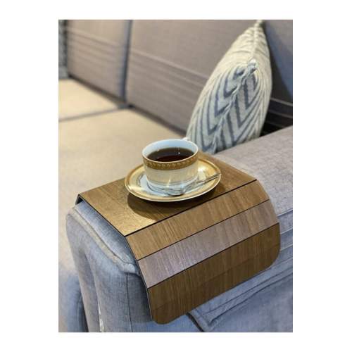 Kahverengi Koltuk Kenarı Ahşap Kaymaz Tepsi Kahverengi Koltuk Kenarı Ahşap Kaymaz Tepsi