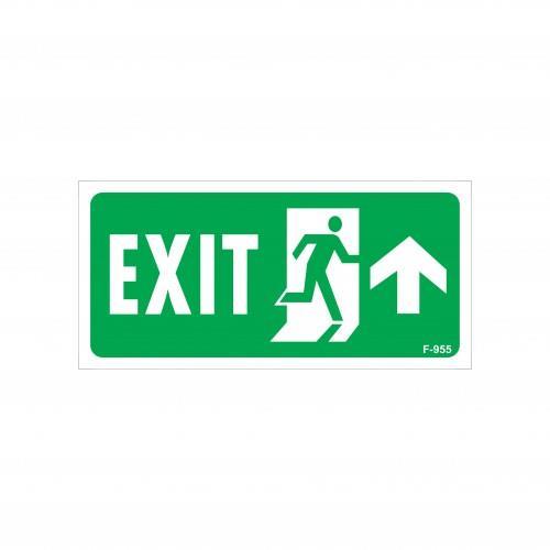 Exit Yukarı Sağ Ok İşaretli Uyarı Levhası 17,5x25 KOD:955 Exit Yukarı Sağ Ok İşaretli Uyarı Levhası 17,5x25 KOD:955