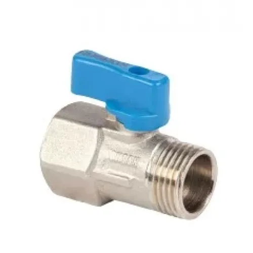 Mini Küresel Vana Erkek Dişi Mavi 3/8 (Lisinya) Mini Küresel Vana Erkek Dişi Mavi 3/8 (Lisinya)