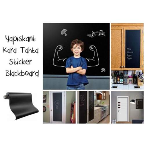 Yapışkanlı Kara Tahta-Yazı Tahtası: Sticker Blackboard Yapışkanlı Kara Tahta-Yazı Tahtası: Sticker Blackboard