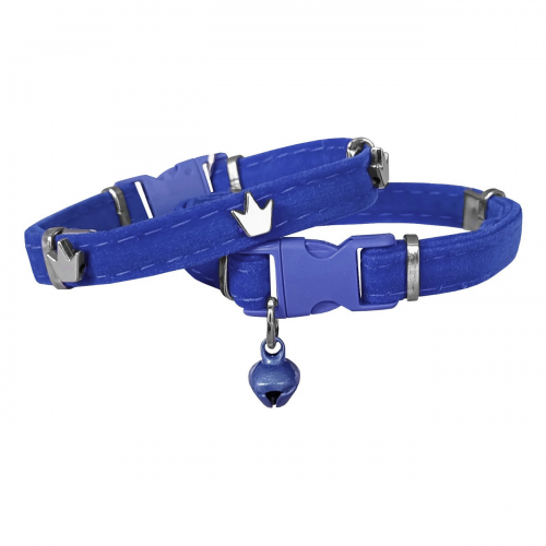 Kadife Kedi Boyun Tasması King 20-32 cm Mavi Kadife Kedi Boyun Tasması King 20-32 cm Mavi
