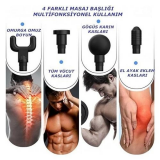 Darbeli Titreşimli Tabanca Masaj Aleti Kas Rahatlatıcı 4 Başlıklı Şarjlı Göbek Eritme Cihazı Zayıflama Ve Selülit Giderme Darbeli Titreşimli Tabanca Masaj Aleti Kas Rahatlatıcı 4 Başlıklı Şarjlı Göbek Eritme Cihazı Zayıflama Ve Selülit Giderme