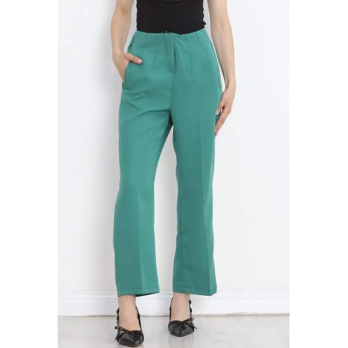 Beli Pensli Pantolon Koyuyeşil Beli Pensli Pantolon Koyuyeşil