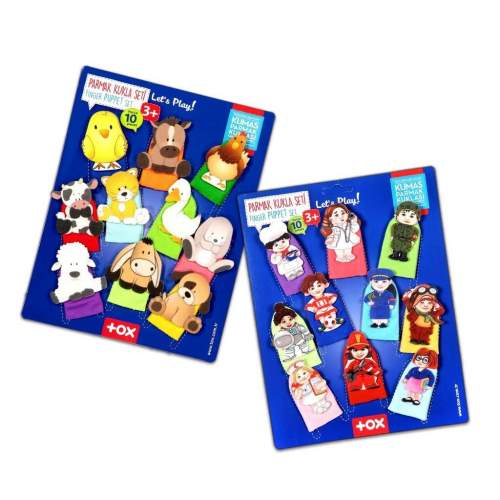 2 Set - 20 Parça Evcil Hayvanlar ve Meslekler Parmak Kukla 2 Set - 20 Parça Evcil Hayvanlar ve Meslekler Parmak Kukla